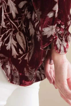 Soft Surroundings Tops|Icon Silk Velvet Poets Tunic Shirt