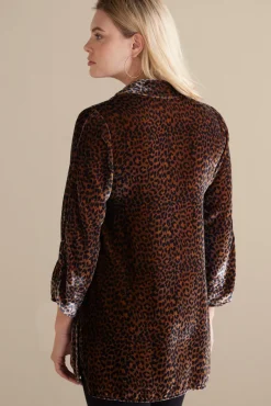 Soft Surroundings Tops|Icon Silk Velvet Poets Tunic Shirt