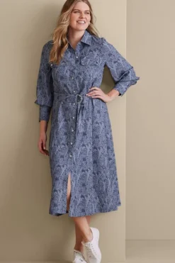 Soft Surroundings Dresses|Irina Dress NightshadowBlue