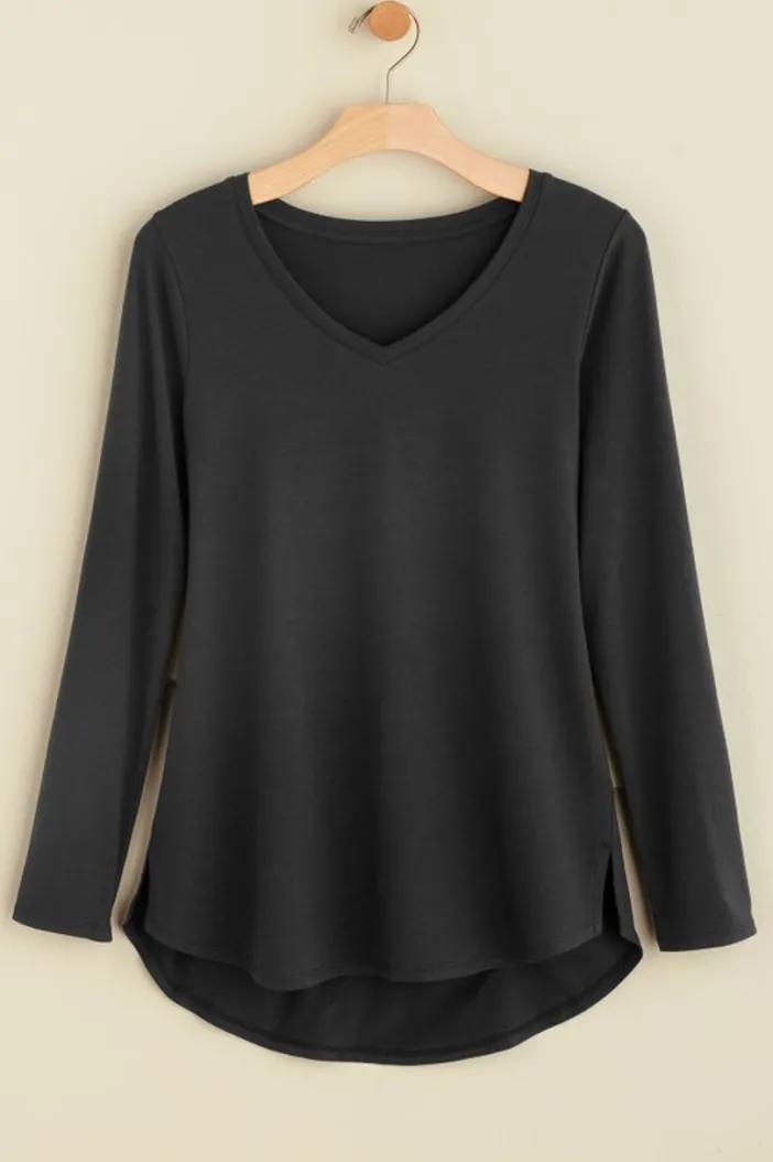 Soft Surroundings Tops|Isabel Pima Long Sleeve Tee