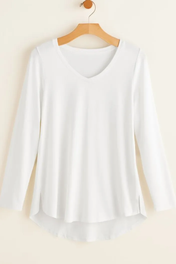 Soft Surroundings Tops|Isabel Pima Long Sleeve Tee
