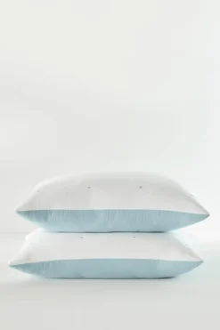 Soft Surroundings Bedding|Bedding Collections|Ivy May Reversible Gauze Sham Indigo/White