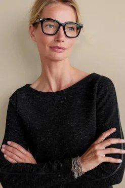 Soft Surroundings Tops|Janae Top Black