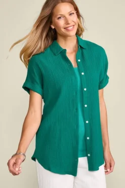 Soft Surroundings Tops|Je Veux Gauze Top