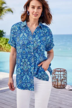 Soft Surroundings Tops|Je Veux Gauze Top