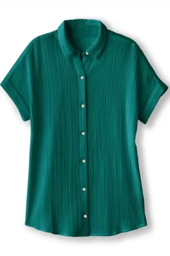 Soft Surroundings Tops|Je Veux Gauze Top