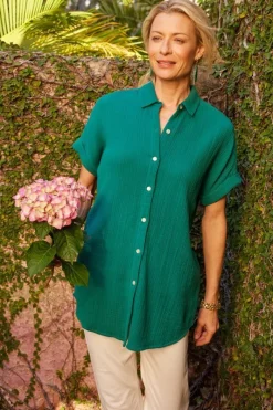 Soft Surroundings Tops|Je Veux Gauze Top