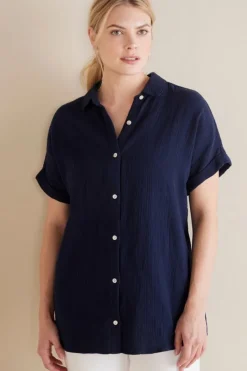 Soft Surroundings Tops|Je Veux Gauze Top
