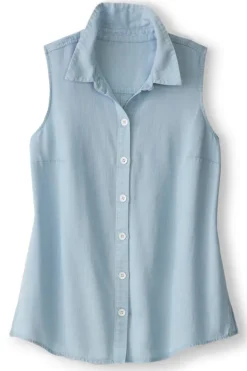 Soft Surroundings Tops|Jennifer Tencel™ Tank LightChambray
