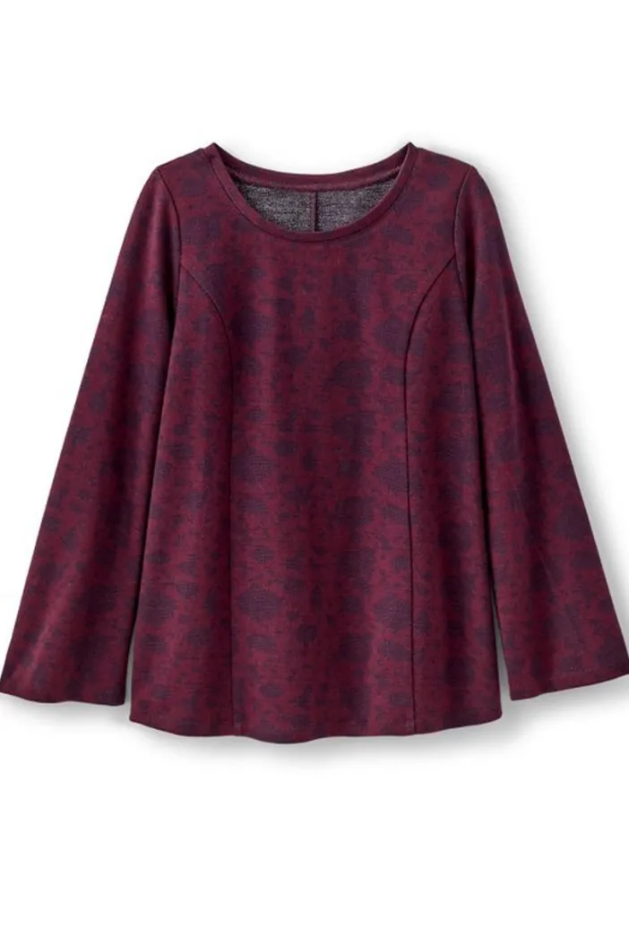 Soft Surroundings Tops|Jeri Jacquard Top MultiFloral