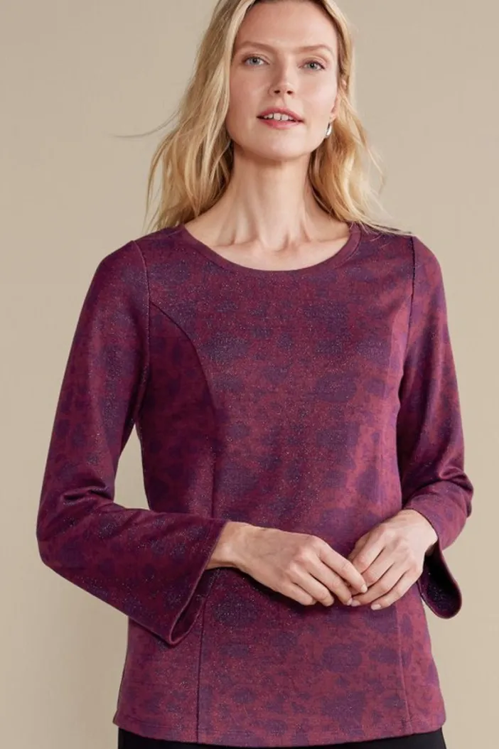 Soft Surroundings Tops|Jeri Jacquard Top MultiFloral