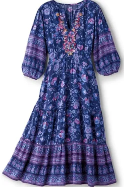 Soft Surroundings Dresses|Jordana Midi Dress SiennaFloral