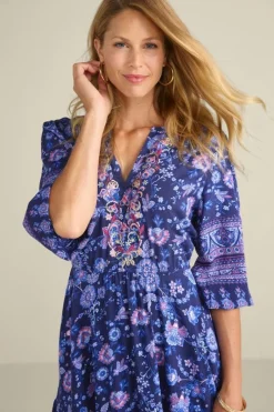 Soft Surroundings Dresses|Jordana Midi Dress SiennaFloral