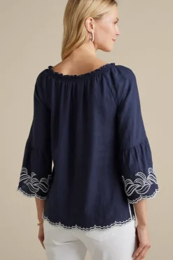 Soft Surroundings Tops|Josey Top Navy