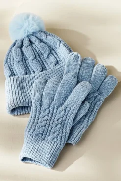 Soft Surroundings Hats|Jules Chenille Hat & Gloves Set
