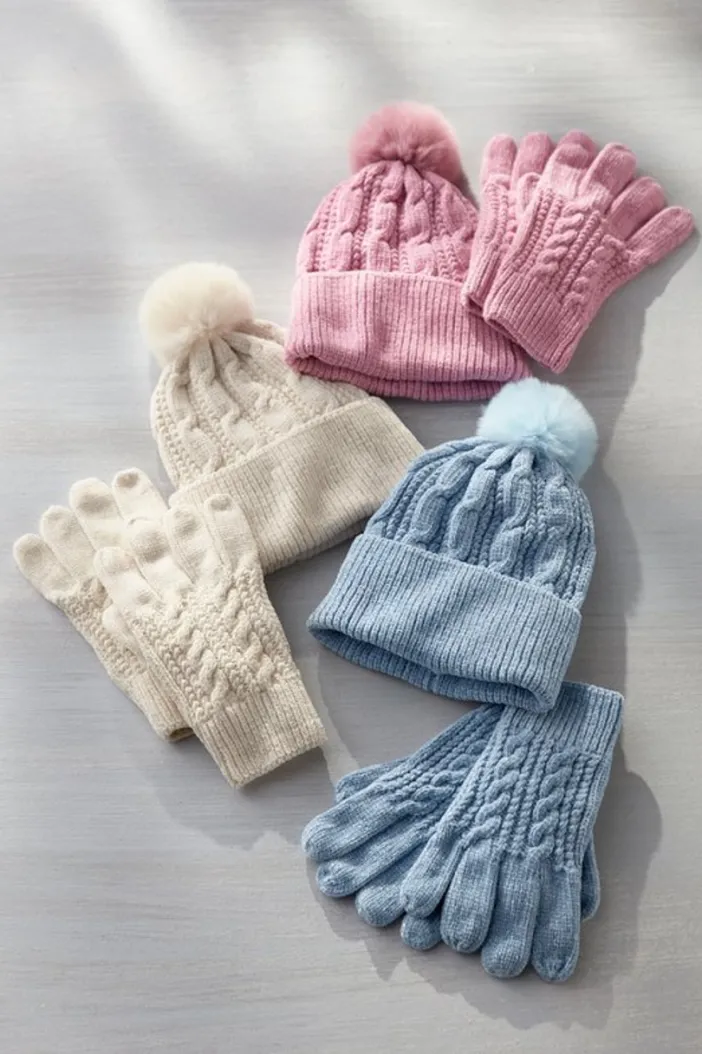 Soft Surroundings Hats|Jules Chenille Hat & Gloves Set