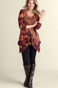 Soft Surroundings Tops|Julia Top ButterflyMulti