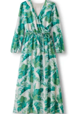 Soft Surroundings Dresses|Kaia Maxi Dress GreenTropicalPalm