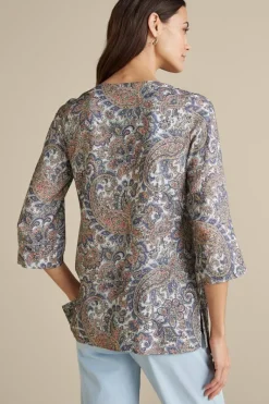 Soft Surroundings Tops|Tunics & Leggings|Kaimana Embellished Tunic SpringPaisley
