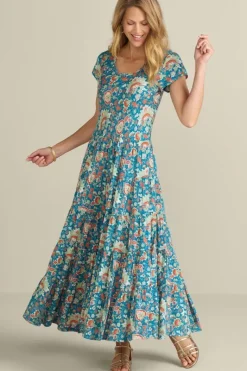 Soft Surroundings Dresses|Kara Dress FieryTealJacobean