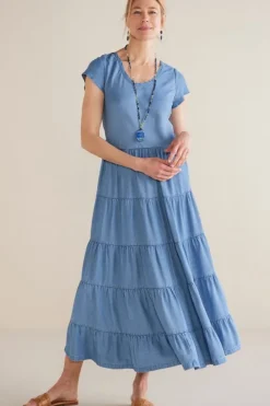 Soft Surroundings Dresses|Kara Tencel™ Dress MediumIndigo