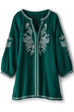 Soft Surroundings Tops|Tunics & Leggings|Katie Gauze Tunic TealGreen
