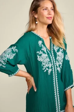 Soft Surroundings Tops|Tunics & Leggings|Katie Gauze Tunic TealGreen