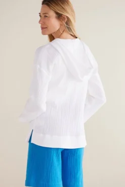 Soft Surroundings Tops|Kemia Gauze Hoodie