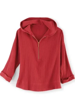 Soft Surroundings Tops|Kemia Gauze Hoodie