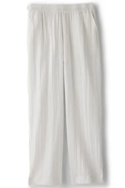 Soft Surroundings Pants|Khulani Straight Leg Gauze Crop Pants Navy