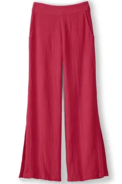 Soft Surroundings Pants|Khulani Wide Leg Gauze Pants