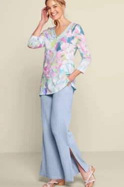 Soft Surroundings Pants|Khulani Wide Leg Gauze Pants