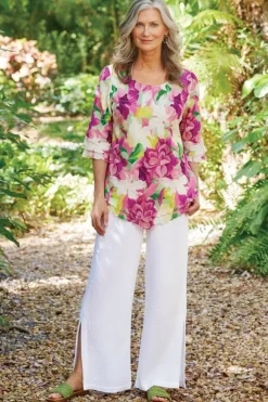 Soft Surroundings Pants|Khulani Wide Leg Gauze Pants