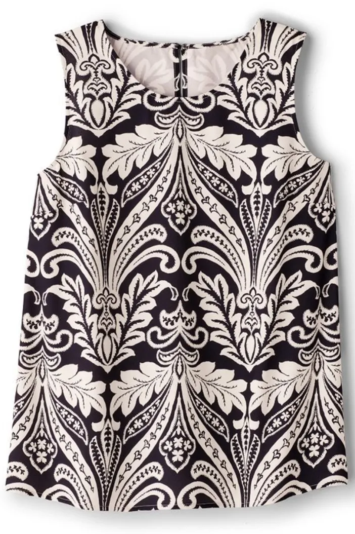 Soft Surroundings Tops|Korva Tank CabanaScarfNeutral