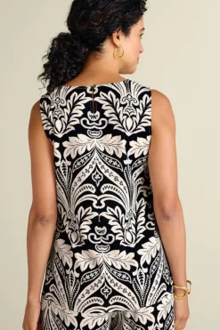 Soft Surroundings Tops|Korva Tank CabanaScarfNeutral