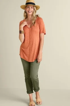 Soft Surroundings Tops|Lainey Slub Tee