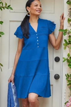 Soft Surroundings Dresses|Lakely Short Dress Sapphire