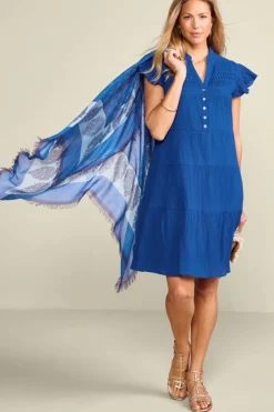 Soft Surroundings Dresses|Lakely Short Dress Sapphire