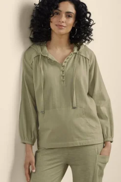 Soft Surroundings Tops|Sleepwear & Lounge|Lanai Hoodie BayLeaf
