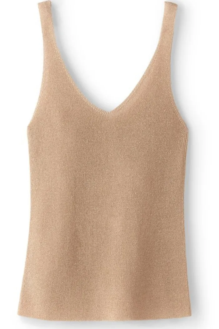 Soft Surroundings Tops|Sweaters & Cardigans|Lara Sweater Tank Gold
