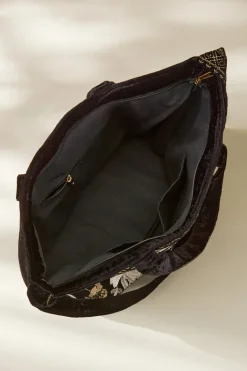 Soft Surroundings Handbags|Lenora Embroidered Tote Black