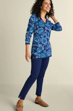 Soft Surroundings Tops|Sweaters & Cardigans|Leonor Jacquard Tunic Sweater FallGardenBlue