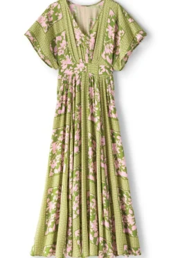Soft Surroundings Dresses|Leslie Maxi Dress InkBloomsScarf
