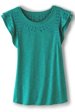 Soft Surroundings Tops|Libby Tee TealBlue