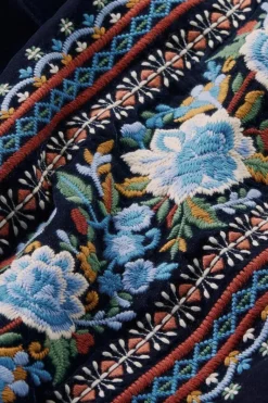 Soft Surroundings Tops|Lilian Velvet Top MedievalBlue