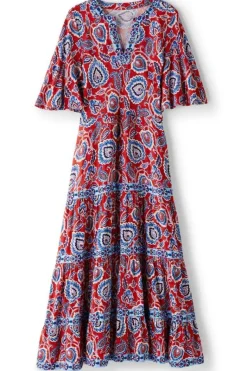 Soft Surroundings Dresses|Lilith Midi Dress CyntheraFloral/Border