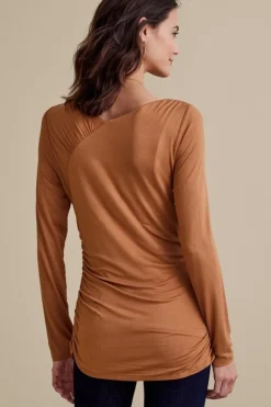 Soft Surroundings Tops|Linette Top Hazelnut