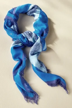 Soft Surroundings Scarves & Wraps|Livie Square Scarf BlueMulti