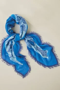 Soft Surroundings Scarves & Wraps|Livie Square Scarf BlueMulti