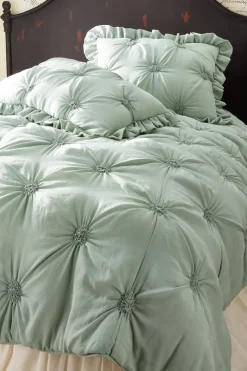Soft Surroundings Bedding|Bedding Collections|Lombardi Smocked Bed Sham I SeaMoss